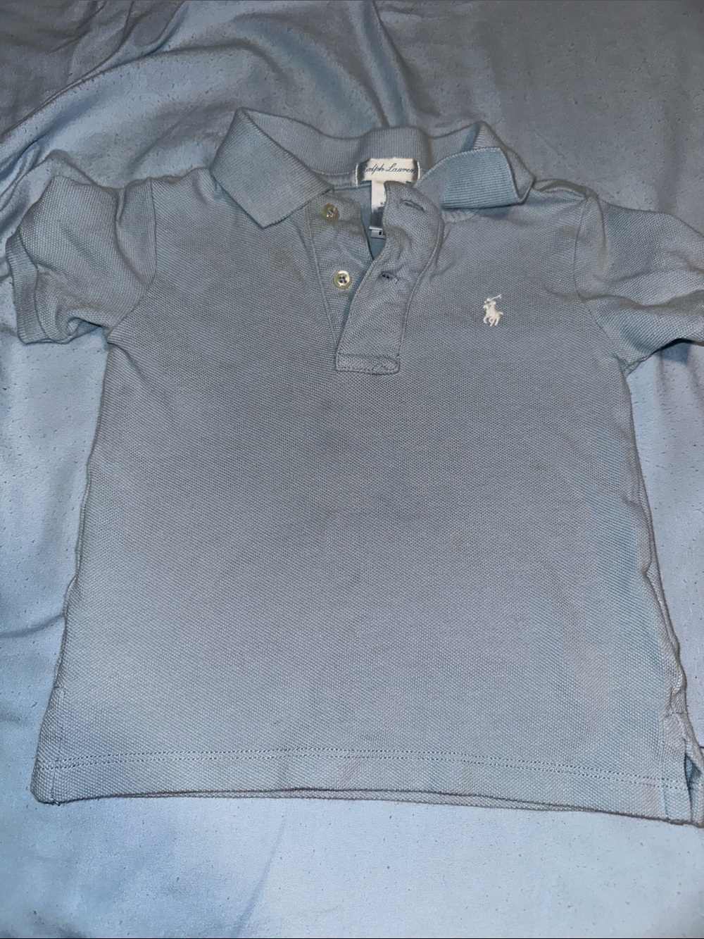 Ralph Lauren Baby Blue Polo with Embroidered Pony